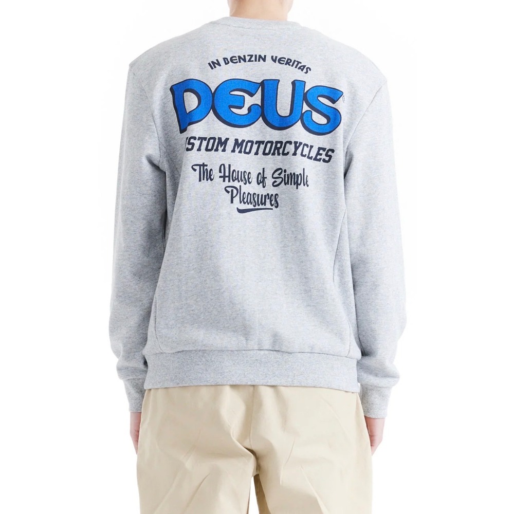 Deus Ex Machina Redeemer Crew‎ Sweatshirt Mens Medium Grey Marle DMP258944-GRM-M